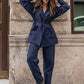 Women's Fashion Casual Striped Suit Pants Suit