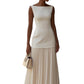Solid Color Sleeveless Knitted Vest Slim Knit Dress