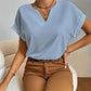 Women's Simple Roll Short-sleeved Casual T-shirt