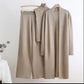 Elastic Waist Wide Leg Pants Knit Three Piece Set