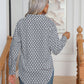Fashion Geometry Pattern Printed Shirt Women's Long Sleeve