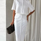 Costume slim en coton et lin pour femme, coupe ajustée et tendance