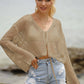 Women's Lace-up Cardigan Hollow-out Beach Sun Protection Long-sleeved Blouse