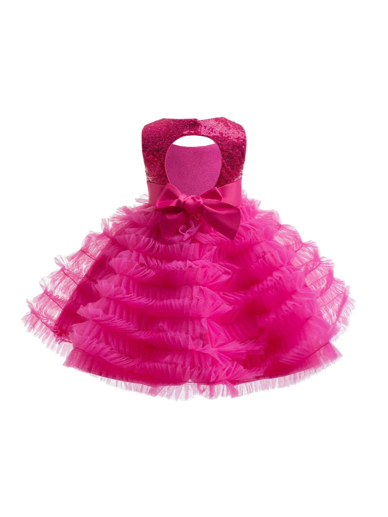 Robe à paillettes pour enfants européens et américains