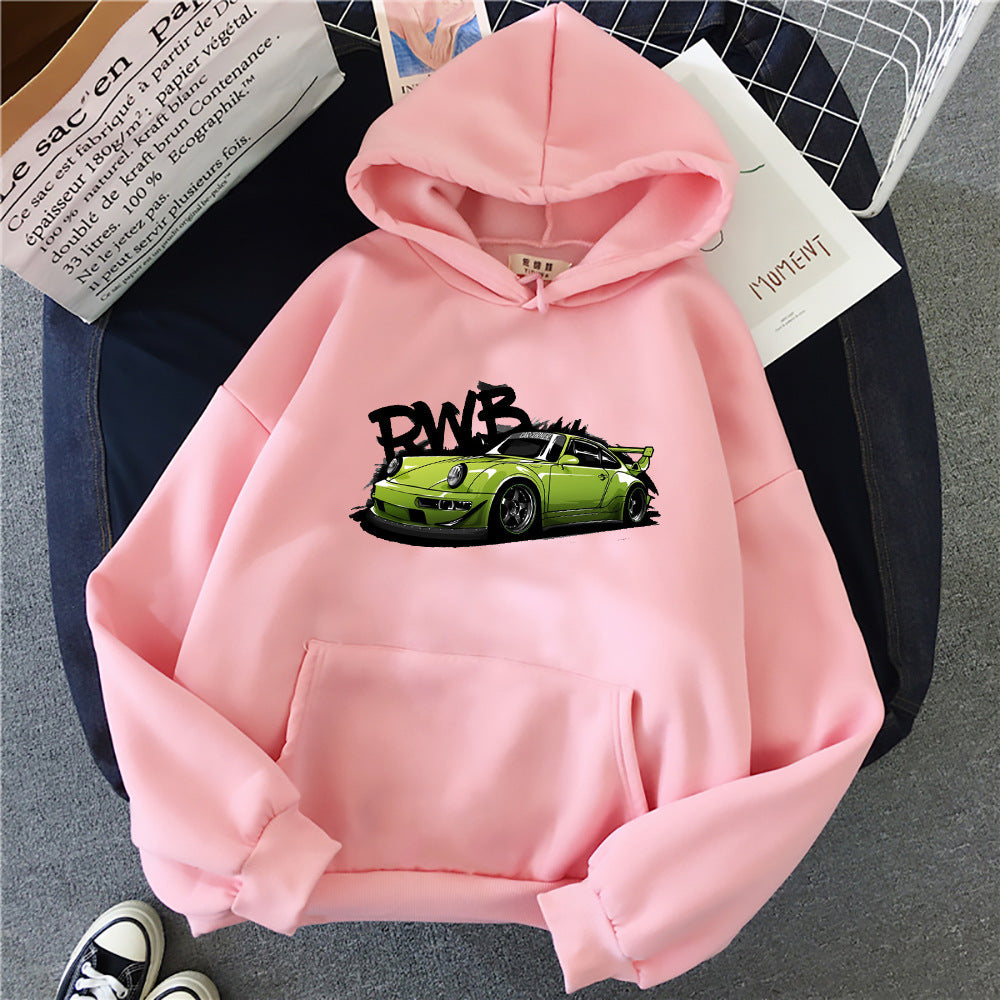 Sweat à capuche Initial D Fashion pour Porsche 911 RWB à manches longues