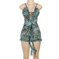 Womens Cutout Lace-Up Bodycon Jumpsuit