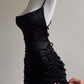 Lace-up Backless Spaghetti Straps Hip Skirt