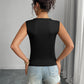 Temperament Commute Style Vest Slit Sleeveless Top