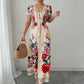 Positioned Print Dress Womens Summer Slimming Suit-Like