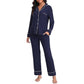 Buckle Soft High Waist Lace-up Straight-leg Pants Suit