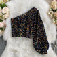 Slim-fit All-matching Short Glitter T-shirt Long Sleeve Top