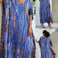 Rayon Tie-dyed Beach Long Dress Sun Protection Shirt