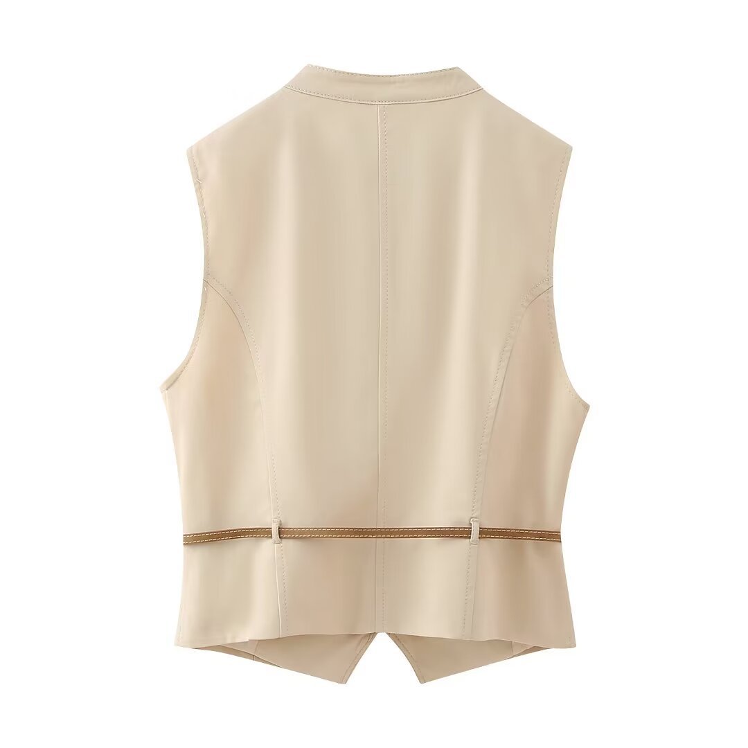 Women's Fashion With Waistband Tops Skort Suit
