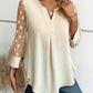 Mesh Sleeves Button Shirt For Women Spring And Summer
