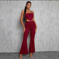 European And American Tube Top Suspenders Temperament Commuter Casual Backless Two-piece Set