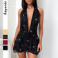 Women's Halter Solid Color Skirt Dress