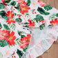Spring And Summer Little Girl Sweet Rose Red Suspender Top