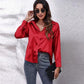 One Button Satin Shirt Temperament Long Sleeve Shirt