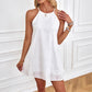 Pure Color Tied Sleeveless Casual Dress Women