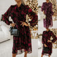 Long Sleeve Bowknot Waist-tight Dress Women