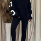 Women's Fashion Printed Thickening Long-sleeve Suit