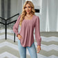 T-shirt jacquard plissé à col carré, couleur unie, manches longues, tendance, vêtements pour femmes