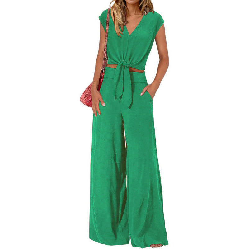 Fashion Casual Top Loose Two-piece Suit