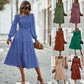 Robe mi-longue cintrée pour les vacances et les loisirs, vêtements pour femmes printemps et automne