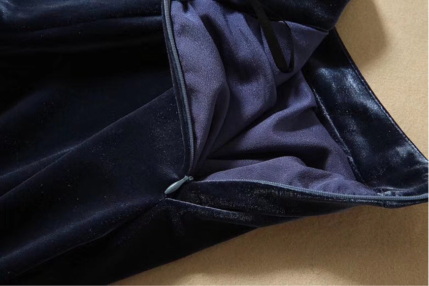 Costume de tempérament Veste en velours doré Pantalon Costume d'affaires