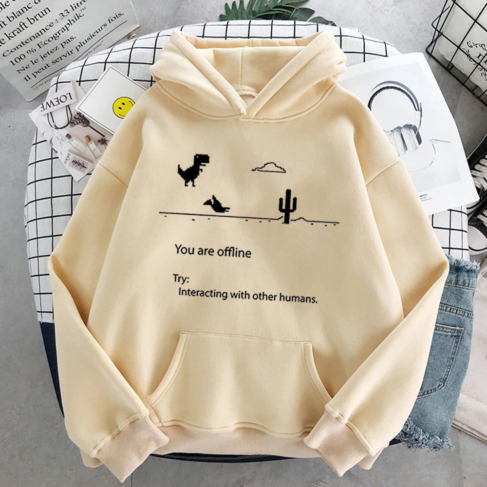 Women's Retro Dinosaur Fashion Casual Sweater