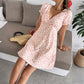 Sweet Womens Vacation Bubble Sleeve V-Neck Dress