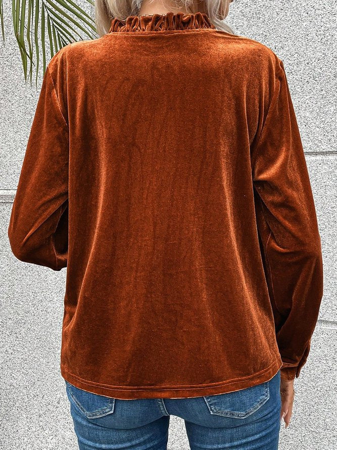 Chemise à col montant pour femme