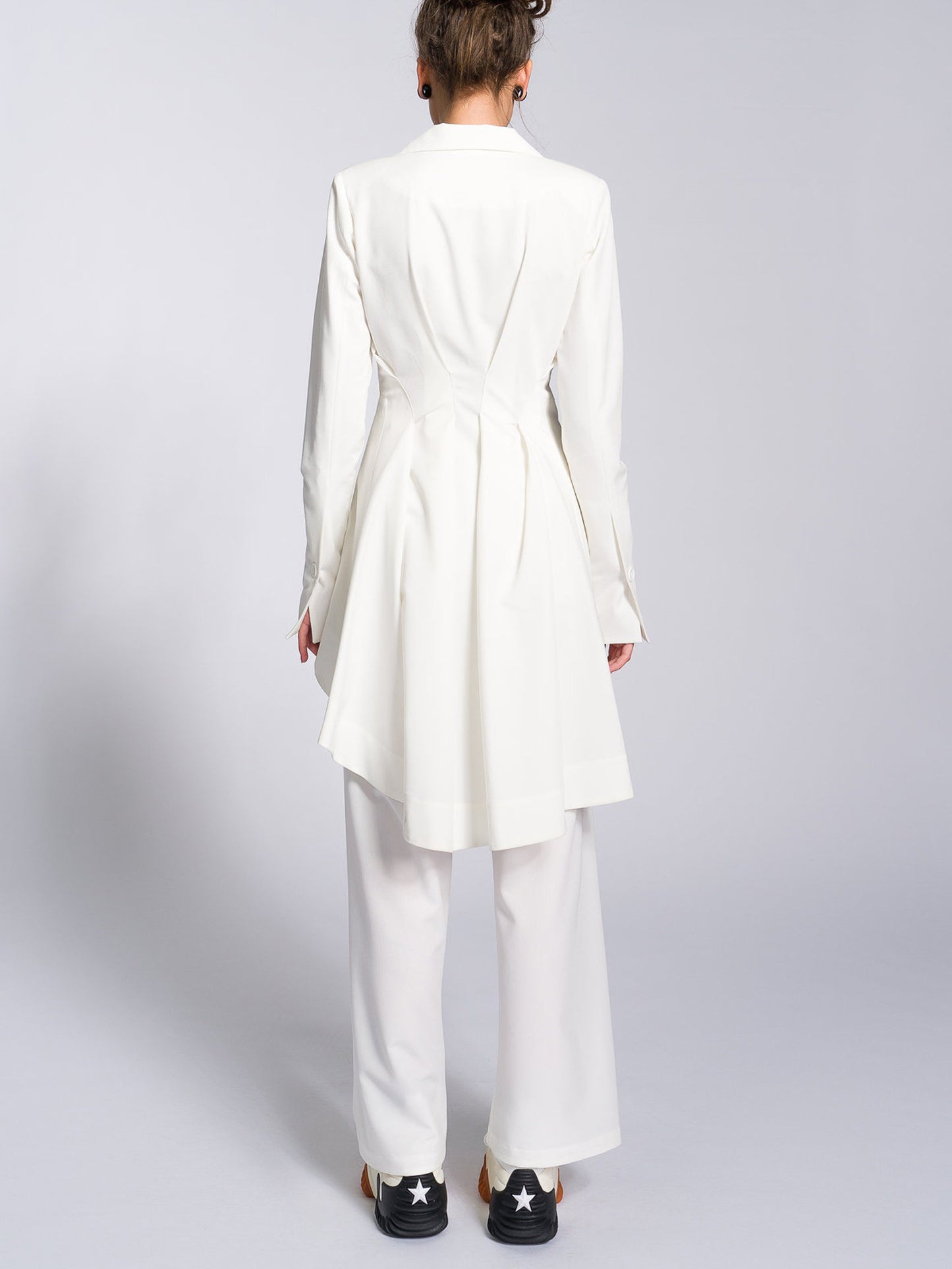 Ensemble veste et pantalon à ourlet irrégulier