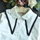 Girls' College Style Long-sleeved Shirt Pleated Skirt Two-piece
