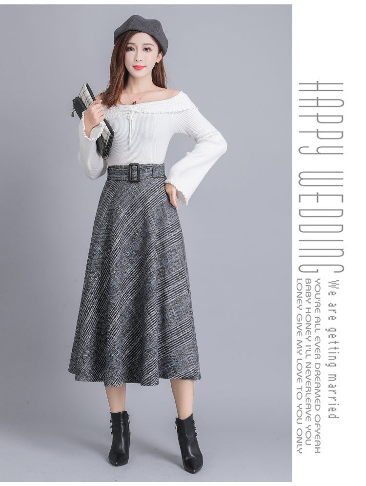 Ladies retro woolen skirt