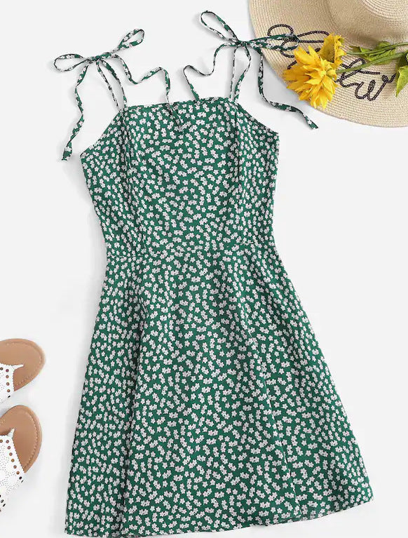 Floral strap dress