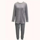 Solid Color Casual And Comfortable Thermal Quilted Homewear Suits