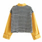 Short Houndstooth Woolen Texture Small Lapel Single Pocket