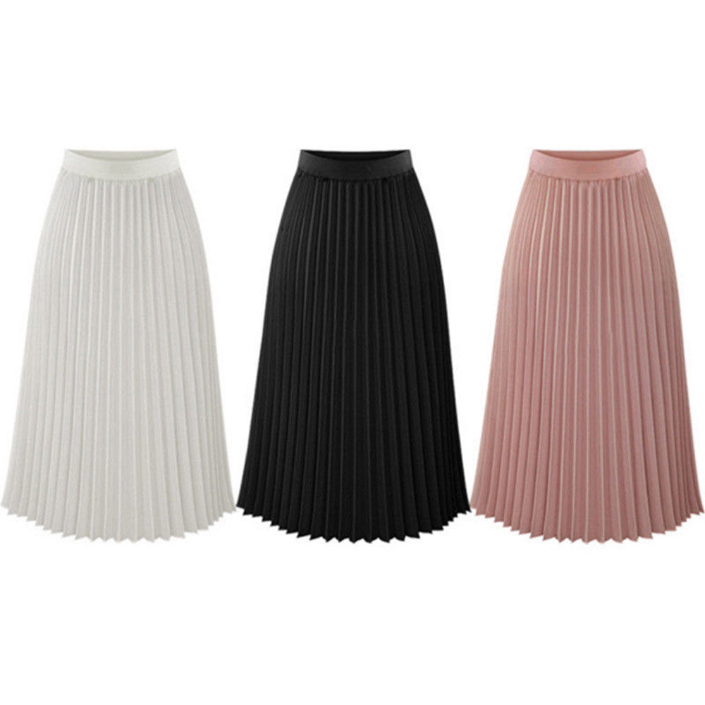 Jupe mi-longue en mousseline pour femme