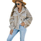 Manteau d'hiver en laine kaki pour femme, épais et chaud, à manches longues