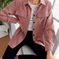 Corduroy Shirt Lapel Long Sleeve Loose