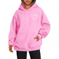 Sweat à capuche brossé style coréen pour femme, style décontracté