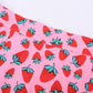 World Bank Cherry Print High Waist Hips Girls Slit Short Skirts