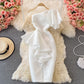 Women's High-end Three-dimensional Ruffled Slanted Shoulder Dress