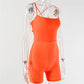 Sleeveless jumpsuit shorts
