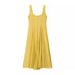 Women's Fashion Simple Midi Skirt Dress