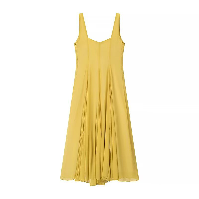 Women's Fashion Simple Midi Skirt Dress