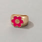 Cute Cartoon Dripping Oil Ins Wind Color Multi-element Single Ring