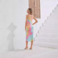 Printed Sleeveless Sling Dress Mid-length Women
