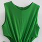 Women's Round Neck Solid Color Knotted Cutout Jumpsuit